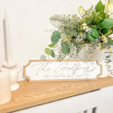 ACRYLIC - STREET SIGN WITH OAK OVERLAY (45CM X 12CM)