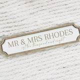 ACRYLIC - STREET SIGN WITH OAK OVERLAY (35CM X 8CM)