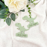 ACRYLIC - SAGE GREEN DINO KEYRING