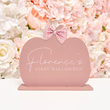 ACRYLIC - LARGE PUMPKIN WITH STAND - NEUTRAL PINK