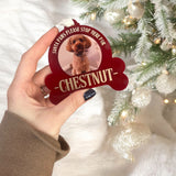 ACRYLIC - DOG BONE BAUBLE - DEEP RED