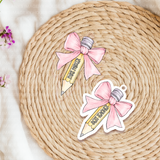 ACRYLIC - BOW PENCIL KEYRING