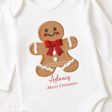 CUSTOM DTF TRANSFER - EMBROIDERED GINGERBREAD - RED