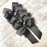 4’’ HAIR BOW - LIQUORICE