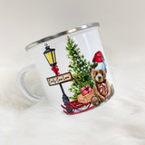 10oz SILVER LIP ENAMEL MUG