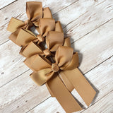 4’’ HAIR BOW - GOLDEN BROWN