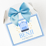 SOLVENT DECAL - TREAT BOX - BACK TO SCHOOL - BLUE BACKPACK