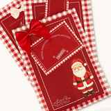 PRINTED DOCUMENTS SLIP & CONFIDENTIAL TOPPER - RED GINGHAM SANTA