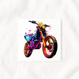 UV-DTF DECAL - NEON COLLECTION - DIRT BIKE