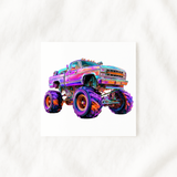 UV-DTF DECAL - NEON COLLECTION - MONSTER TRUCK