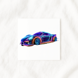UV-DTF DECAL - NEON COLLECTION - RACE CAR