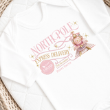 CUSTOM DTF TRANSFER: CHRISTMAS - NORTH POLE EXPRESS - PINK