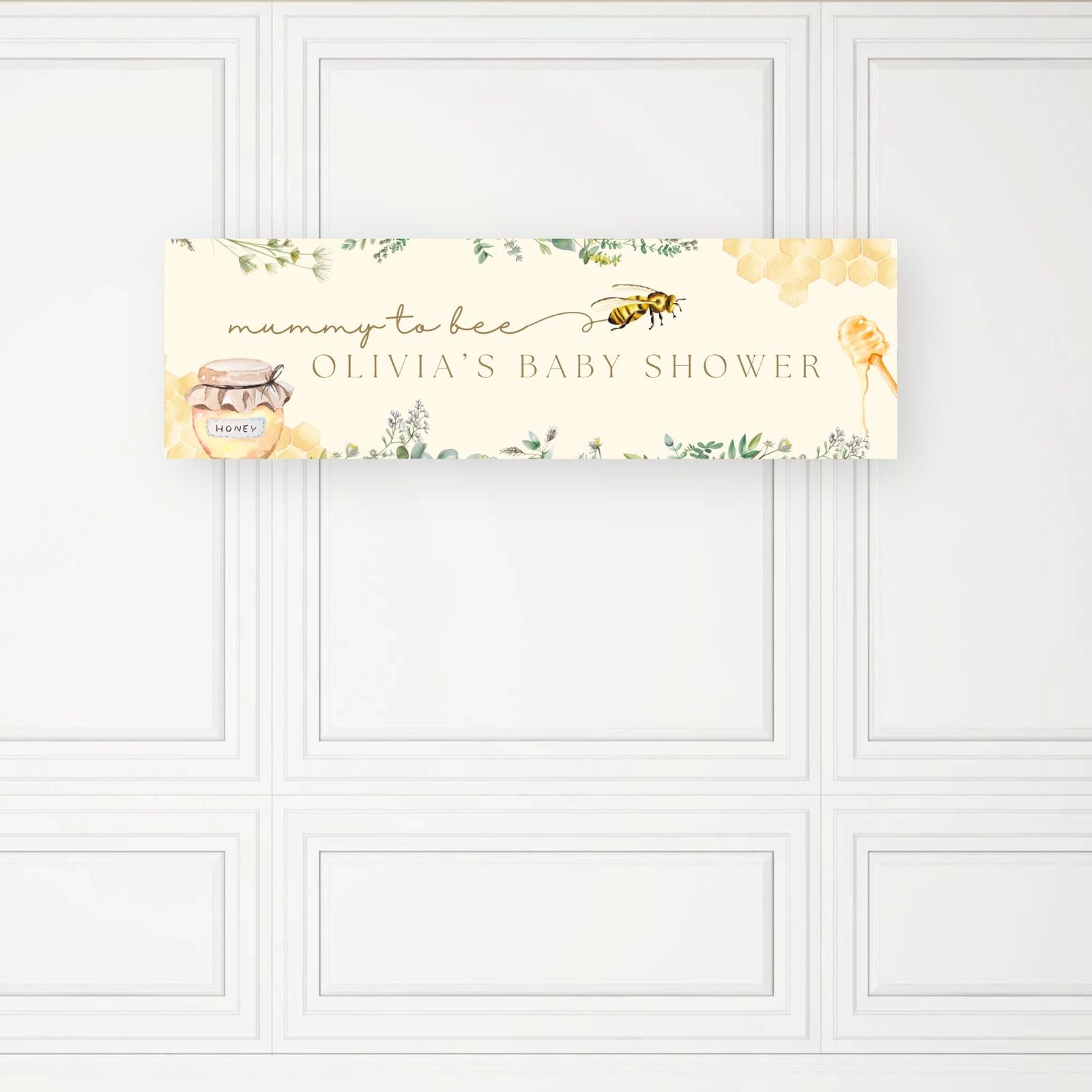 CUSTOM CELEBRATION BANNER  - BABY SHOWER - MUMMY TO BEE (MUST BE ORDERED SEPARATELY)