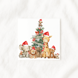 UV-DTF DECAL - CHRISTMAS - SAFARI CHRISTMAS PLUSHES