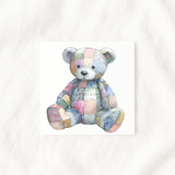UV-DTF DECAL - PATCHWORK COLLECTION - TEDDY BEAR
