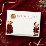 PRINTED RANGE - MAGNETIC BOX TOPPER - MR & MRS CLAUS BEAR