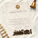 PRINTED RANGE - A4 CHRISTMAS EVE LETTER - NORTH POLE EXPRESS - BEIGE