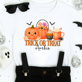 CUSTOM DTF TRANSFER - TRICK OR TREAT - ORANGE PUMPKIN COMBO