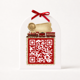 UV-DTF DECAL - SANTA TRACKER - QR CODE - NORTH POLE EXPRESS - RED