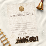 PRINTED RANGE - A4 MAGICAL NOTE - NORTH POLE EXPRESS - BEIGE