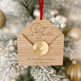 ACRYLIC - OAK VENEER WITH GOLD BUTTON