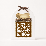 UV-DTF DECAL - SANTA TRACKER - QR CODE - NORTH POLE EXPRESS - BROWN