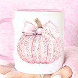 CUSTOM UV-DTF DECAL - SPARKLY PUMPKIN - PINK