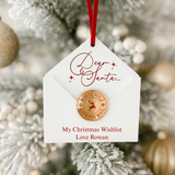 ACRYLIC - WHITE ENVELOPE WITH GOLD BUTTON