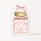 UV-DTF DECAL - SANTA TRACKER - QR CODE - NORTH POLE EXPRESS - PINK