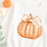 CUSTOM DTF TRANSFER - SPARKLY PUMPKIN - ORANGE