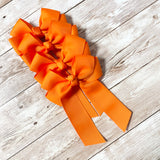 4’’ HAIR BOW - RUSSET ORANGE