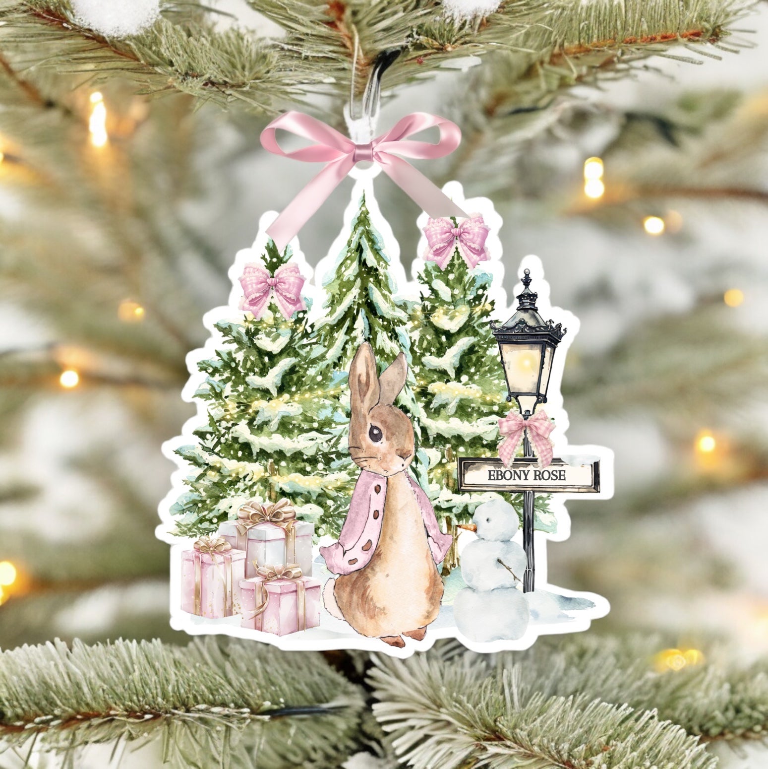 HANGING ACRYLIC CHRISTMAS DECORATION (FOR PINK & BLUE NUTCRACKER CLOSE)