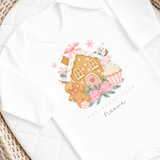 CUSTOM DTF TRANSFER: CHRISTMAS - GINGERBREAD HOUSE - PINK