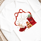CUSTOM DTF TRANSFER: CHRISTMAS - FLOPSY BOW WREATH - RED