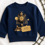 CUSTOM DTF TRANSFER - EMBROIDERY STYLE - NAVY EXPRESS TRAIN