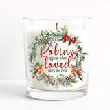 UV-DTF DECAL - CHRISTMAS - ROBINS APPEAR WREATH (3 SIZES)