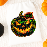 CUSTOM DTF TRANSFER - SPARKLY PUMPKIN - NEON PUMPKIN