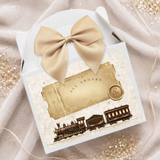 PRINTED RANGE - TREAT BOX TOPPER - NORTH POLE EXPRESS - BEIGE