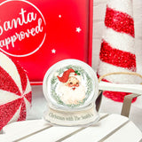 FREESTANDING FROSTED ACRYLIC SNOWGLOBE