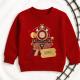 CUSTOM DTF TRANSFER - EMBROIDERY STYLE - RED EXPRESS TRAIN