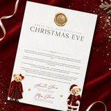 PRINTED RANGE - A4 CHRISTMAS EVE LETTER - MR & MRS CLAUS BEAR