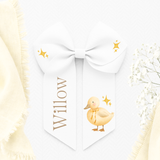 DTF TRANSFER - EASTER - SET OF 3 - FOR HAIR BOWS - THE LITTLE YELLOW CHICK