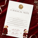 PRINTED RANGE - A4 MAGICAL NOTE - MR & MRS CLAUS BEAR