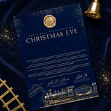 PRINTED RANGE - A4 CHRISTMAS EVE LETTER - NORTH POLE EXPRESS - NAVY