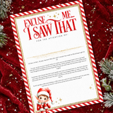PRINTED RANGE - A4 ELF EXCUSE ME - GLITTER EDITION - RED