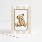 A5 GREETINGS CARD - SIGNATURE TEDDY - NEUTRAL