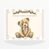 CUSTOM SOLVENT STICKER - MAGNETIC BOX TOPPER - SIGNATURE TEDDY - NEUTRAL