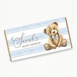 CUSTOM PRINT - CHOCOLATE WRAPPER - PACK OF 20 - SIGNATURE TEDDY - BLUE