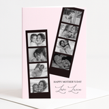 CUSTOM PRINT - OVERSIZED GREETINGS CARD - MOTHER'S DAY CARD - FILMSTRIP POLAROID DUO
