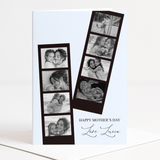 CUSTOM PRINT - OVERSIZED GREETINGS CARD - MOTHER'S DAY CARD - FILMSTRIP POLAROID DUO